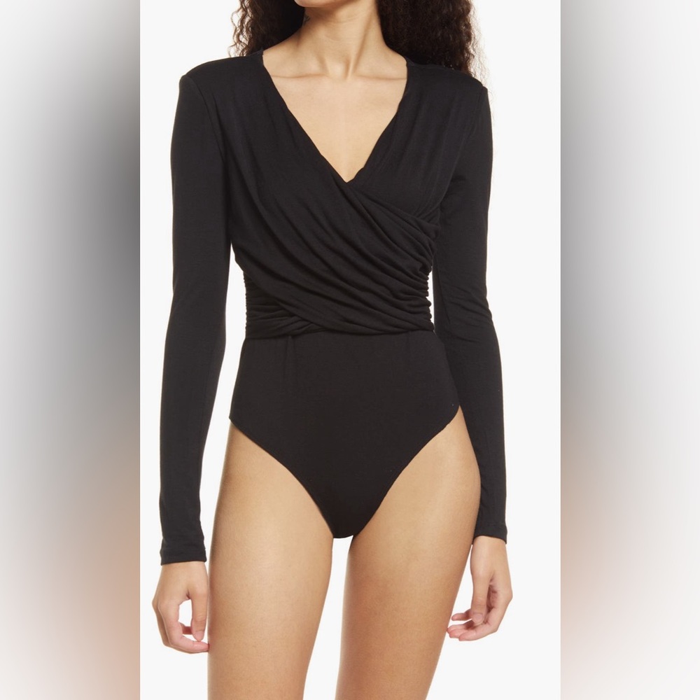 Lulus Fashion Force Long Sleeve Knit Bodysuit